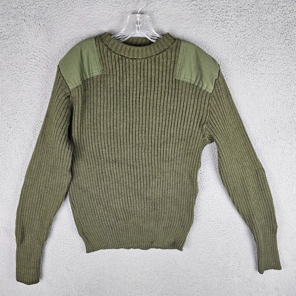 Army Commander Sweater Men's 42 Wool Ribbed Knit Mitts Nitts Marine Military - Picture 1 of 7